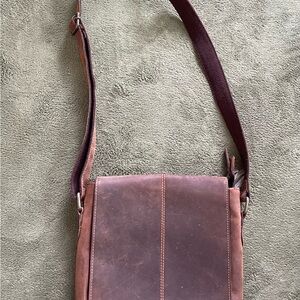 Brown Hobo Bag with Distinct Panels and Vintage Finish